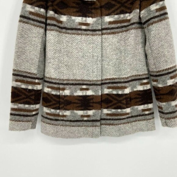 PAIGE HAYLYNN Coat Size Small Heather Grey/Custard/Dark Brown Wool‎ Blend - Picture 8 of 12